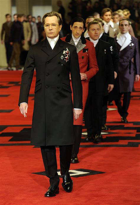 prada adrien brody|gary oldman fashion show.